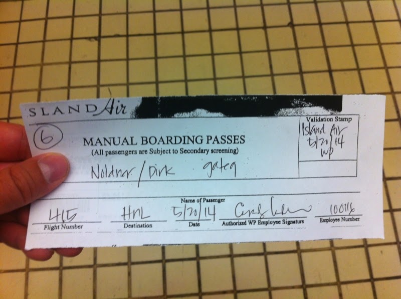 Manual Boarding Pass